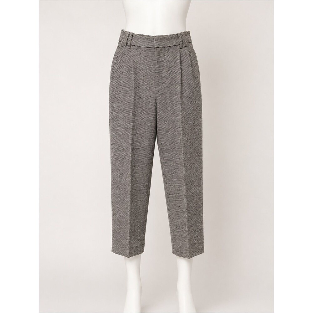 Options by Michael James Cropped Dress Pants Sz 10 Black White Pleated Trouser